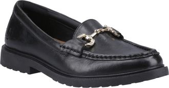 Hush Puppies Verity Snaffle Leer Dames Zwarte Instappers