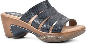 White Mountain WHITE MOUNTAIN Valora Wedge Sandal in Black/Met/Woven at Nordstrom Rack, Size 6.5