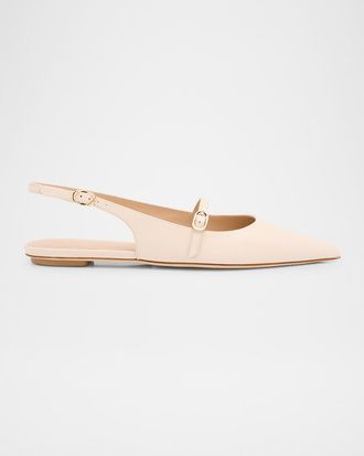 Stuart Weitzman Emilia Mary Jane Slingback Ballerina Flats
