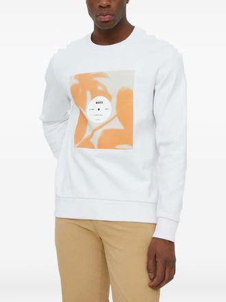 BOSS graphic-print sweatshirt - White