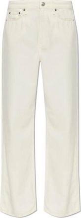 Rag & Bone Featherweight Logan Wide-Leg Jeans - Dames - Regular Fit Jeans - Beige - W29 - Katoen - Jeans