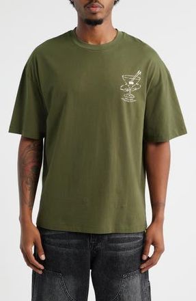 Criminal Damage Cocktail Lounge Oversize Graphic T-Shirt in Dark Khaki at Nordstrom Rack, Size Small
