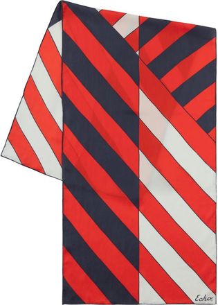 Echo Stripe Silk Oblong in Red/navy at Nordstrom