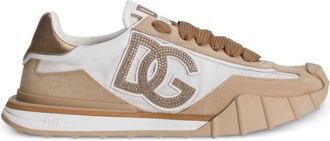 Dolce & Gabbana Beige Logo Athletic Sneakers