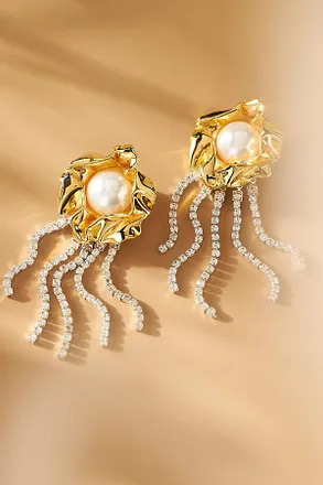 Sterling King Titania Pearl Fringe Earrings