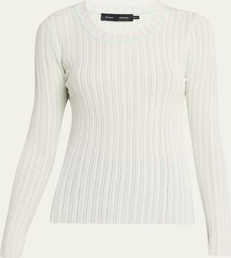 Proenza Schouler Fedda Ribbed Wool Top