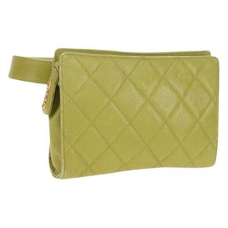 Chanel Pre-owned Vintage Waist Bag - Dames - Pre-owned - Groen - Maat: ONE Size Leer