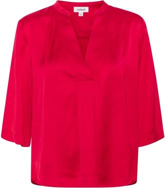 Soaked In Luxury SLAsja Blouse SS - Dames - Blouses - Rood - XS - Overhemden