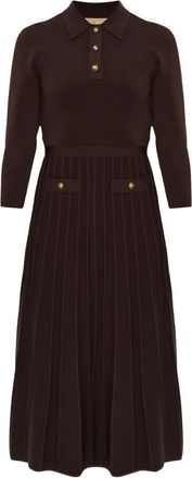 Michael Kors Abito Lungo con Collo - - Dresses - Donna - Marrone - L