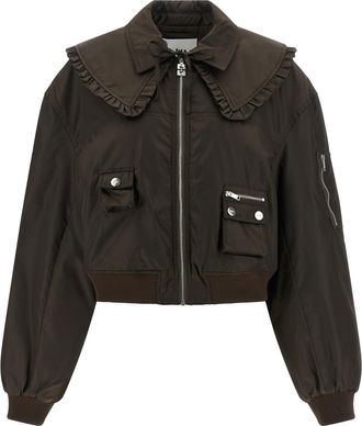 Ganni Duchesse Nylon bomberjack