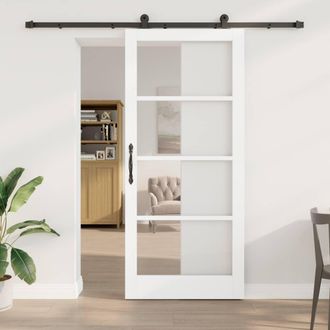 Berkfield Home Sliding Door with Hardware Set ORKDAL White 93x211 cm