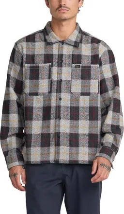 Rvca Dayshift Flannel Button-Up Shirt in Purple Multi at Nordstrom, Size Xx-Large
