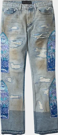 Who Decides War by Ev Bravado Mens Winter Mechanic Distressed Jeans