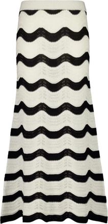 La DoubleJ Chevron Katoenen Midi Rok - Dames - Maxi Rokken - Veelkleurig - XS - Katoen - Rokken