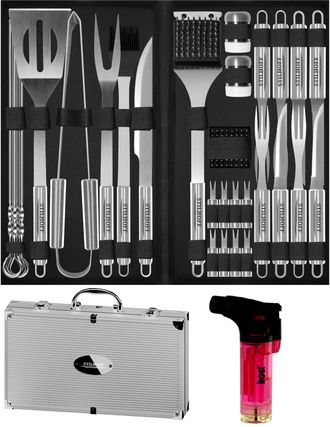 OEM Juego De Accesorios Para Parrilla Stilhoff Bbq, 35 Piezas (33) + Estuche + Quemador