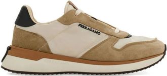 Ferragamo Atlantic Waterproof Fabric And Suede Sneakers Shoes