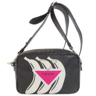 Prada Pre-owned Cross Body Bags, female, Black, Size: ONE SIZE Pre-owned Vintage Shoulder Bag