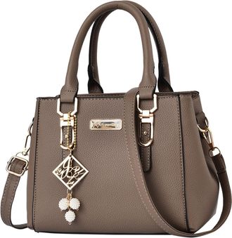 Generic Pu Leather Handbags For Women Pu Leather Ladies Shoulder Bag Tote Ladies WomenS Large Top-Handle Bags Designer Womens Handbags & Shoulder Fashion Tote