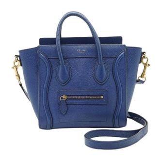 Celine Pre-owned Mini Bags, female, Blue, Size: ONE SIZE Pre-owned Nano Luggage
