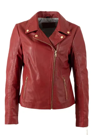 Mauritius Lederjacke MAURITIUS MWFylli, Damen, Gr. XL, rot (lipstick rot), Obermaterial: 100% Schafsleder. Futter: 100% Baumwolle. &Auml;rmelfutter: 100% Polyester, 