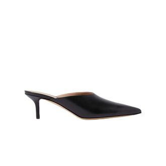 Scarosso Heeled Mules, female, Black, Size: 6 US Stylish Slip-On Heeled Mule