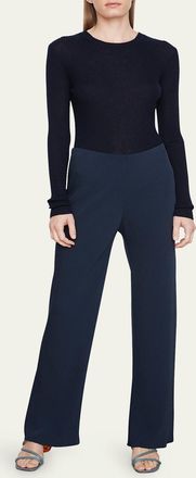 Vince High-Waist Wide-Leg Bias Pants