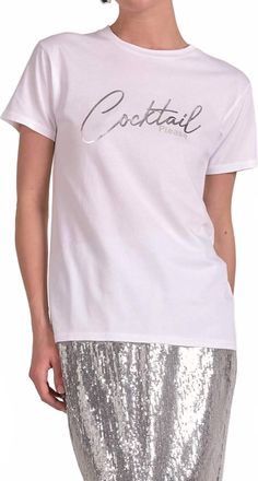 Elan Cocktail Please Tee In White