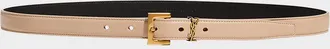 Saint Laurent YSL Monogram Leather Belt