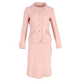 Moschino Cheap and Chic Blazer and Skirt Set in Pink Wool