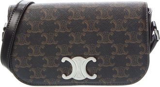 Celine Celine Small Triomphe Canvas & Leather Crossbody