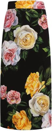 Dolce & Gabbana Hoge Taille Midi Rokken - Dames - Midirokken - Veelkleurig - S - Rokken