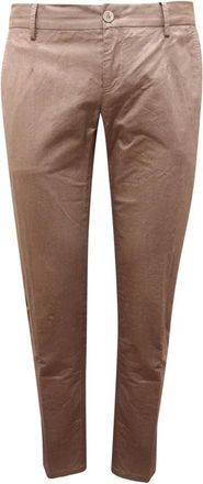 Dolce & Gabbana Stijlvolle DG Broek - Heren - Slim Fit Broeken - Bruin - L - Broeken