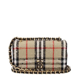 Burberry Damess Lola schoudertas beige stof