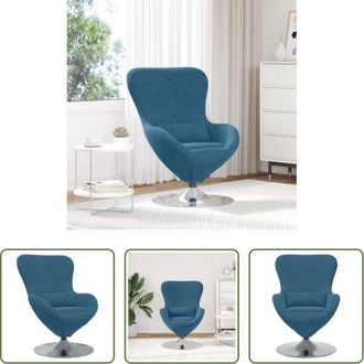 vidaXL vidaXL Sedia girevole - Poltrona uovo Blu Velluto