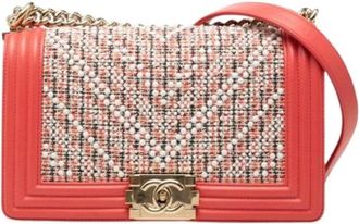 Chanel Pre-owned Boy Flap Bag - Dames - Pre-owned - Roze - Maat: ONE Size Leer