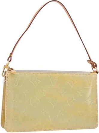 Louis Vuitton Pre-owned Accessory Pouch - Dames - Vintage Handtas - Geel - ONE Size - Leer - Vintage