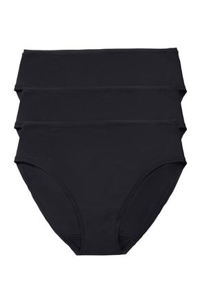 Natori Bliss Bare Cotton Hipster 3-Pack in Black at Nordstrom, Size Xx-Large