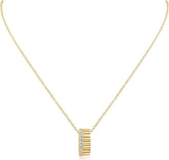 Kenneth Jay Lane Pav&eacute; Circle Pendant Necklace in Gold Plated at Nordstrom