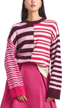 Derek Lam Avalon Spliced Stripe Wool-Blend Sweater