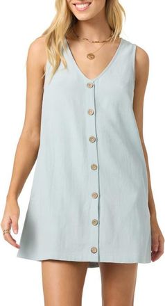 O'Neill Sanders Button-Up Minidress in Cloud Blue at Nordstrom, Size X-Small
