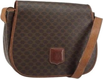 Celine Pre-owned Cross Body Bags, female, Brown, Size: ONE SIZE Pre-owned Vintage Canvas Cross Body Bag