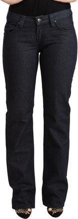Exte Womens Straight Leg Jeans - Dark Grey Cotton - Size 27 (Waist)
