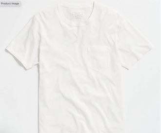 Billy Reid Mens Short Sleeve Washed Tee In White