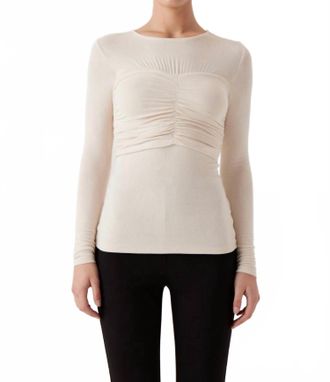 Sophie Rue Lynette Ruched Top In Ecru