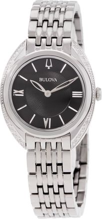 Bulova Classic Quartz Black Dial Ladies Watch 96R252