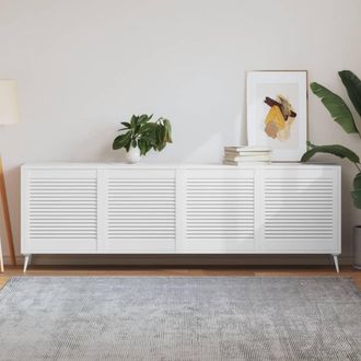 vidaXL Puerta De Armario Lamas 4 Uds Madera Pino Blanco 61,5x59,4 Cm Vidaxl