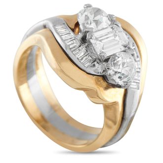 Luxury Bazaar Platinum, 14K Yellow Gold 2.80ct Diamond Ring MF08-011626