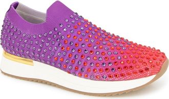 Kenneth Cole Reaction Cameron Jewel Jogger Sneaker in Rouge Knit at Nordstrom Rack, Size 6.5
