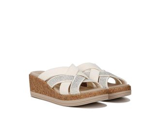 Bzees Reign Wedge Sandals Womens Sandals Sugar White : 8.5 M, Textile