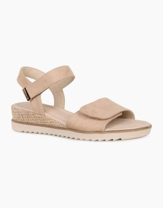 Tamaris Tamaris Womens Iris Womens Low Wedge Sandals - Tan - Size: 3
